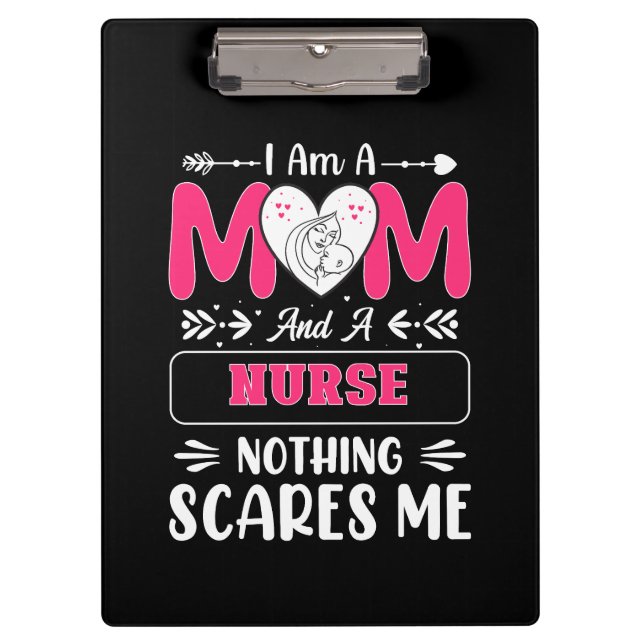 Porte-bloc Funny Nurse Maman, Nurse Mom drôle citations (Devant)