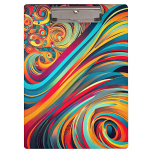 Porte-bloc Fusion de vague de couleur – Art de tourbillon abs