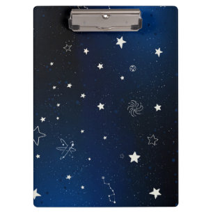 Porte-bloc Galaxie bleue avec étoiles