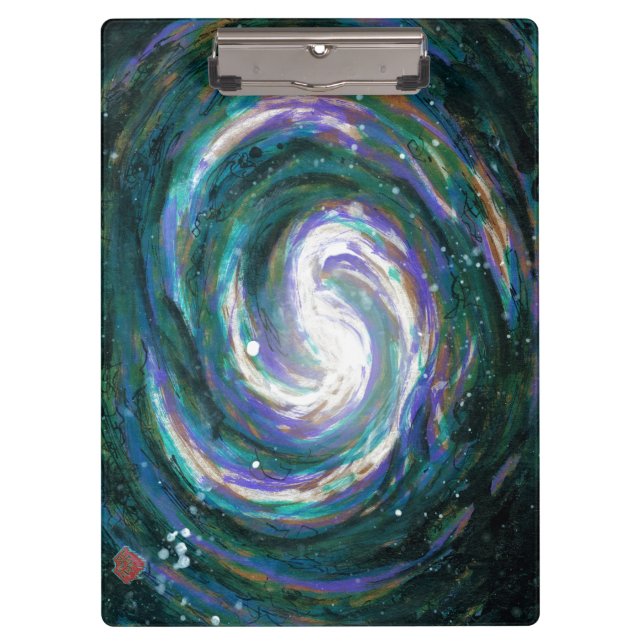 Porte-bloc Galaxie spirale dans l'espace (Devant)
