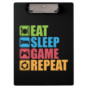 Porte-bloc Gaming - Eat, Sleep, Game, Repeat - Gamer, Funny