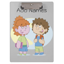 Garçon Fille Retour au Porte - bloc de l'école