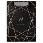 Géométrique moderne sur le regard de marbre noir