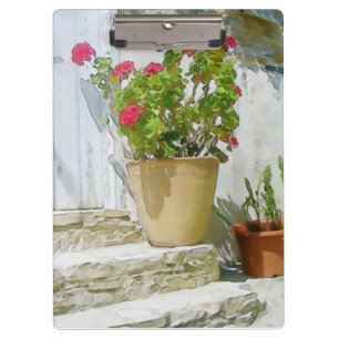 Porte-bloc Géranium de couleur rouge