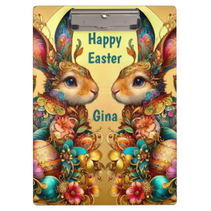PORTE-BLOC GINA ~ JOYEUX PÂQUES ~ LAPINS DE PÂQUES ~