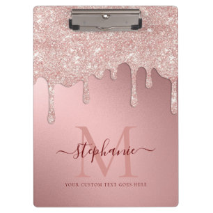 Porte-bloc Glam Blush Parties scintillant rose goutte d'huile