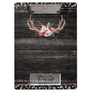 Porte-bloc Glamour Rustique Bohème Bois de Cerf Crâne Personn