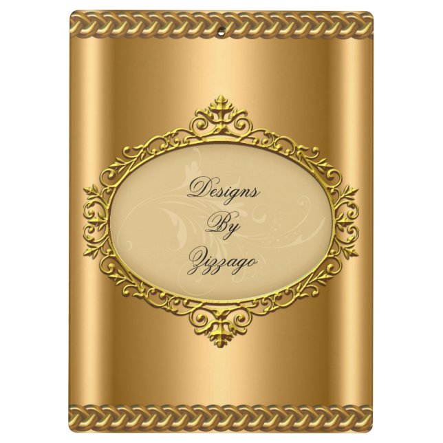 Porte-bloc Gold Bronze Chaîne Plaque Ajouter Nom d'entreprise (Dos)