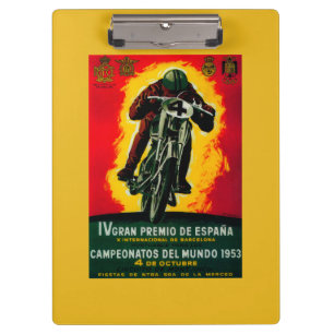 Porte-bloc Gran Premio de Espana Vintage PosterEurope