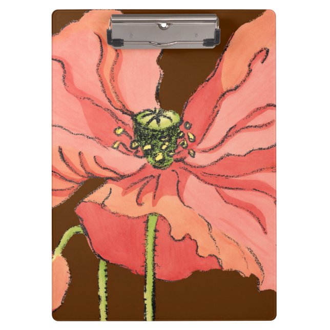 Porte-bloc Grande fleur rose avec l'arrière - plan (Devant)