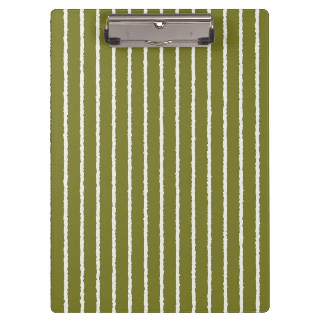 Porte-bloc Grandes vertes et blanches d'olive avec lignes iné (Devant)