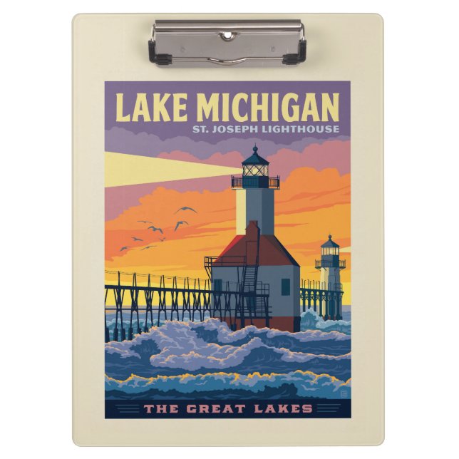 Porte-bloc Grands Lacs | Lac Michigan (Devant)