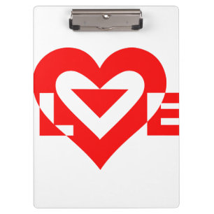 Porte-bloc Graphique d'amour cool, Rouge
