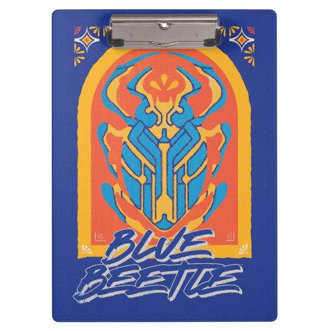 Porte-bloc Graphique de Talavera de scarabée bleu (Devant)