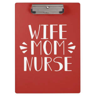 Porte-bloc Graphique d'infirmière de maman d'épouse