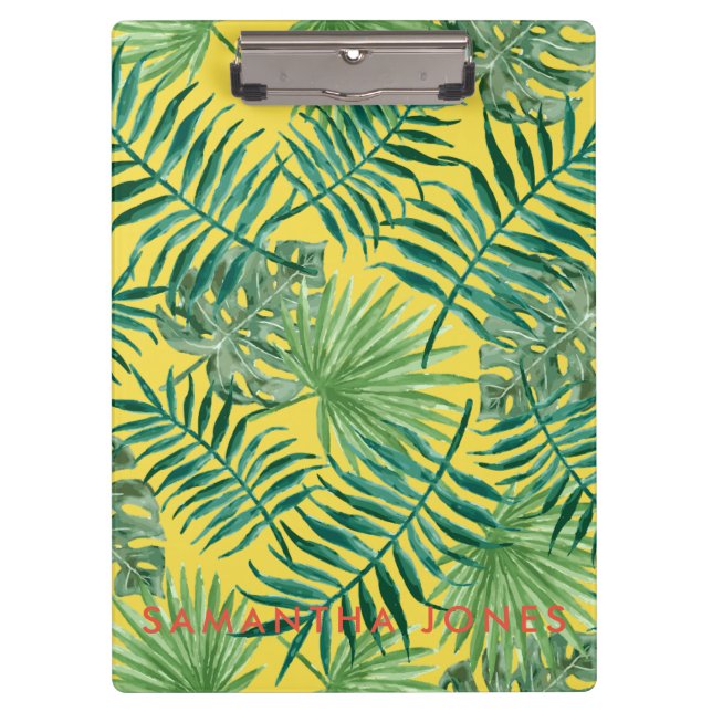 Porte-bloc Green Palm Feuille tendance Classic Modern (Devant)
