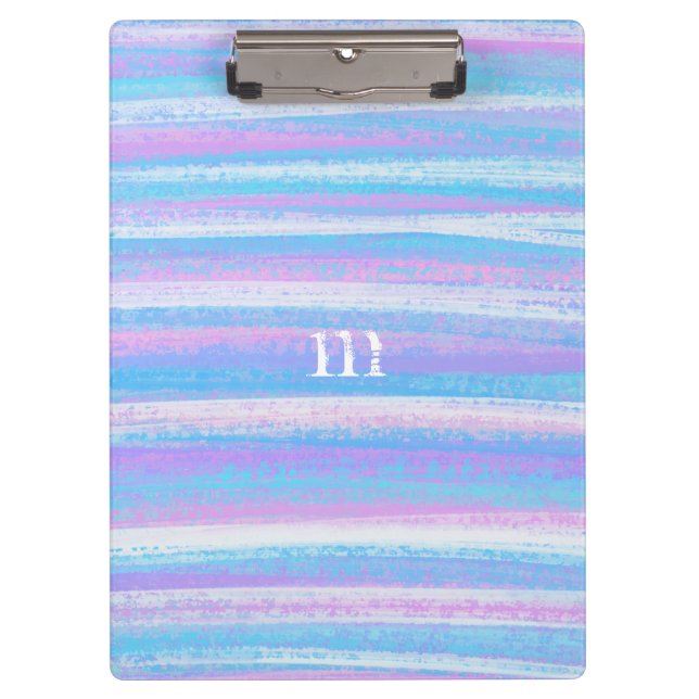 Porte-bloc Grilles Acryliques Peintes Turquoise Rose violet (Devant)