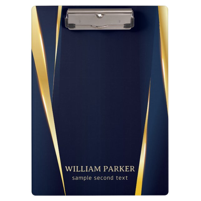 Porte-bloc Grilles d'or et Arrière - plan bleu (Devant)