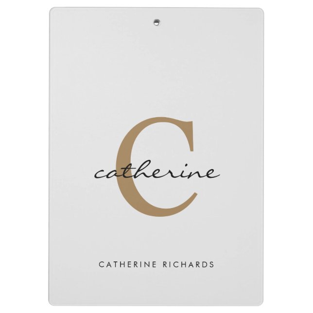 Porte-bloc Gris clair simple personnalisé (Dos)