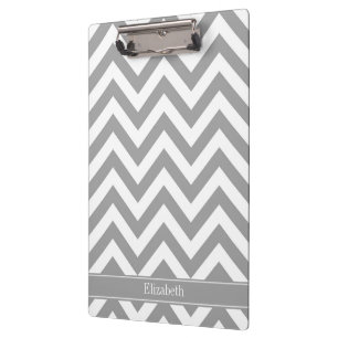 Porte-bloc Gris foncé Blanc LG Chevron Gris foncé Monogramme 