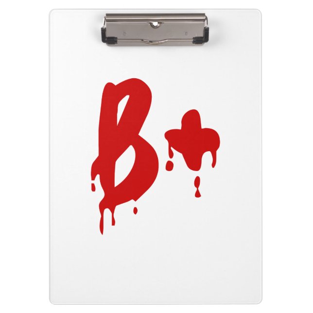 Porte-bloc Groupe sanguin B+ Positif #Hôpital d'horreur (Devant)