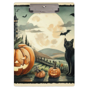 Porte-bloc Halloween/Automne/Automne/citrouille/chat