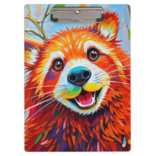 Porte-bloc Happy Bear Expressive animal art abstrait