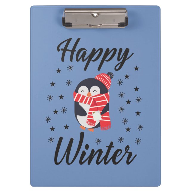 Porte-bloc Happy Winter, mignon Porte - bloc Penguin (Devant)