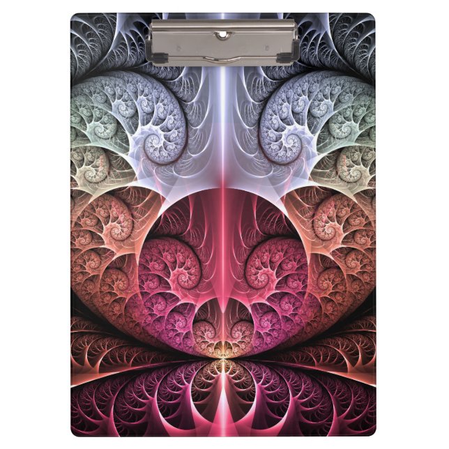 Porte-bloc Heartbeat, Abstrait surreal Imaginaire Fractal Art (Devant)