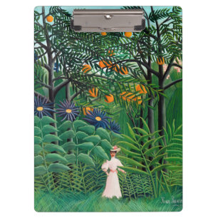 Porte-bloc Henri Rousseau - Une femme marche dans une forêt e
