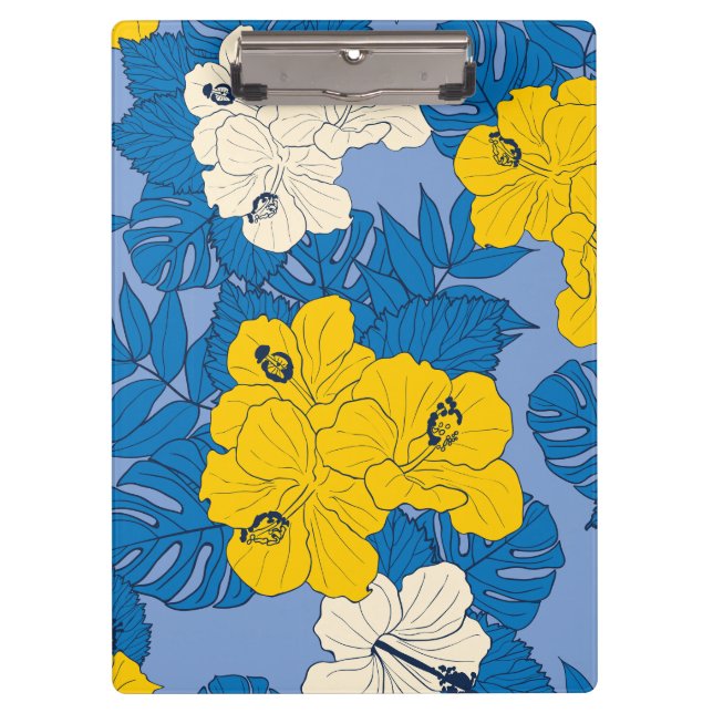 Porte-bloc Hibiscus fleurs et feuilles (Devant)