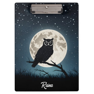 Porte-bloc Hibou par une nuit magique