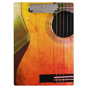 Porte-bloc Hip Distressed Musical Acoustique Guitare