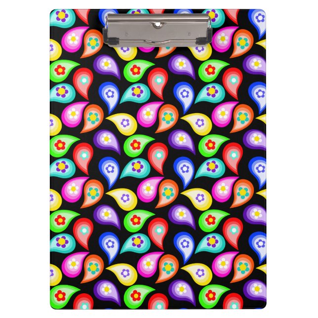 Porte-bloc Hippie Daze, Paisley Flowers Motif Porte - bloc (Devant)
