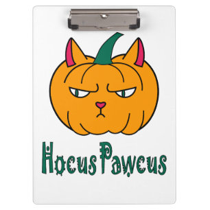 Porte-bloc Hocus pawcus Halloween citrouille ginger cat magie