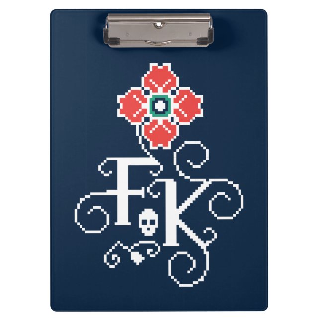 Porte-bloc Hommage floral de Frida Kahlo | (Devant)