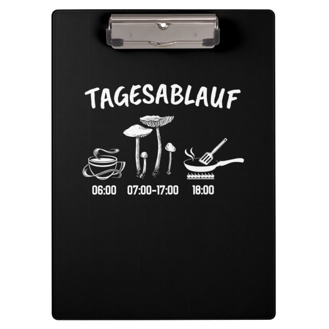 Porte-bloc Horaire du collecteur de champignons (Devant)