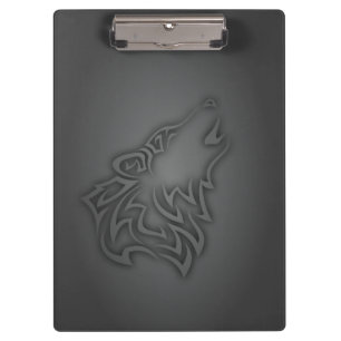 Porte-bloc Howling Wolf Tribal Black