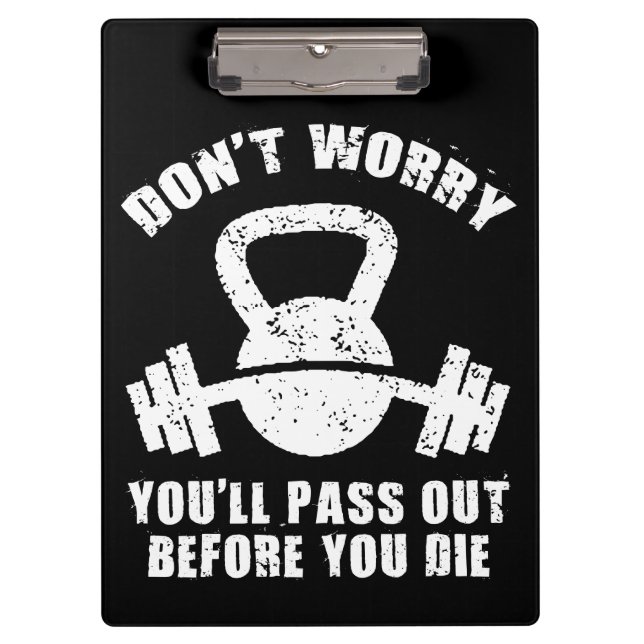 Porte-bloc Humour WOD - Passe Avant De Mourir. Fitness drôle (Devant)
