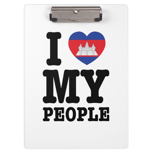 Porte-bloc I Heart (Love) My Khmer People (Devant)