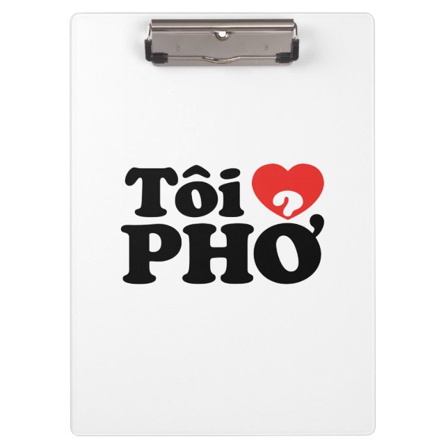 Porte-bloc I Heart (Love) Pho (Tôi PHỞ) (Devant)