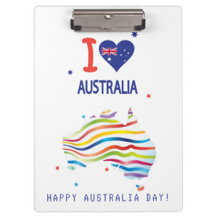 Porte-bloc "I LOVE AUSTRALIA" Australia Day 26 janvier