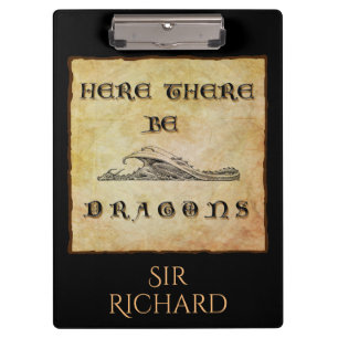 Porte-bloc Ici Il Y A Des Dragons Personnalisés