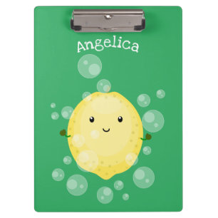 Porte-bloc Illustration de bulles de caricatures de citron mo