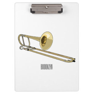 Porte-bloc Illustration de dessin animé de Trombone