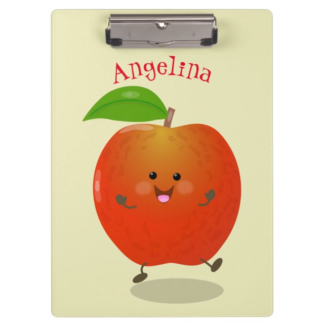 Porte-bloc Illustration de dessin animé sur la pomme de danse (Devant)