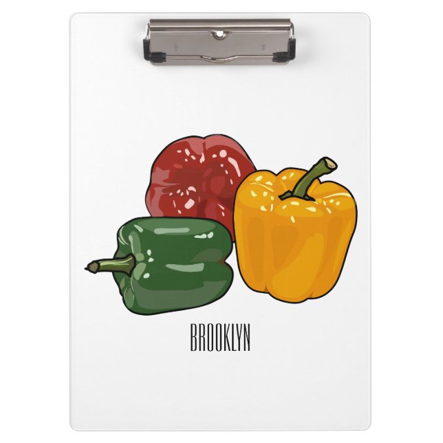 Porte-bloc Illustration de dessin de Capsicum (Devant)