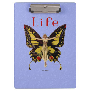 Porte-bloc Illustration de femme de Leyendecker papillon Flap