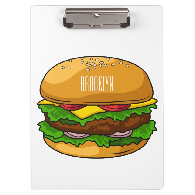 Porte-bloc Illustration de Hamburger (Devant)