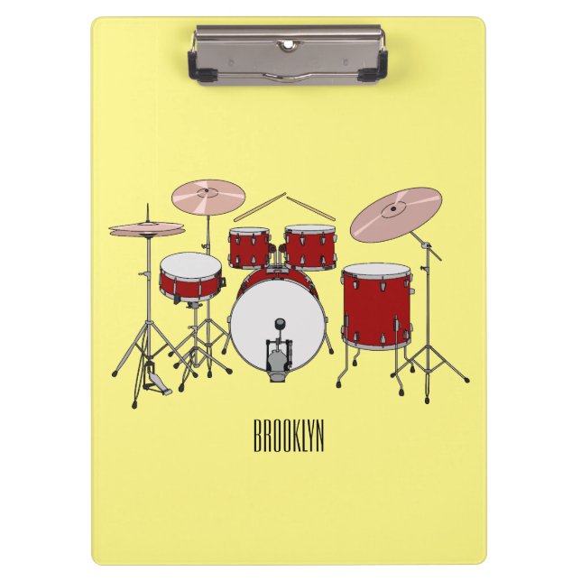 Porte-bloc Illustration de kit de batterie (Devant)